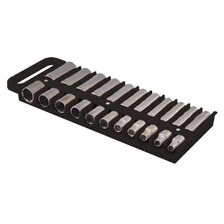 Tool Time 40990 0.5 Inch 22pc Socket Holder - Black TO2571488